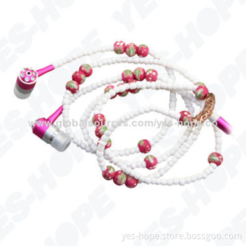 In-ear Style Cute Necklace Earphones with 20-20kHz Frequency Response